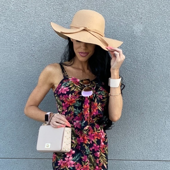 NEW Felt Grey Floppy Hat Bow Fall Boutique Brand New - Picture 5 of 9